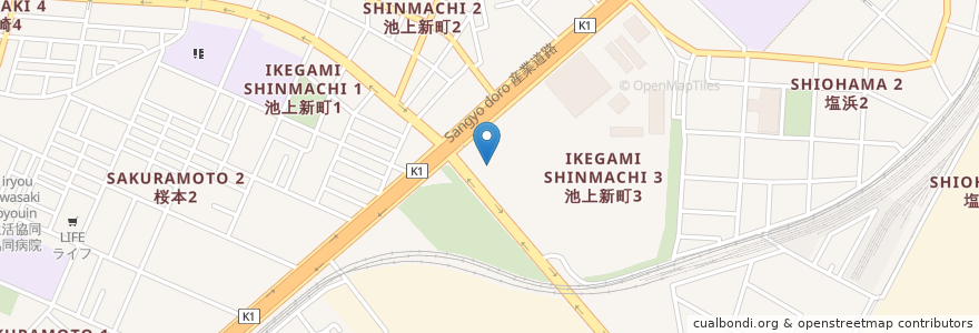 Mapa de ubicacion de ノーマ・ヴィラージュ聖風苑 en Japan, Kanagawa Prefecture, Kawasaki, Kawasaki Ward.