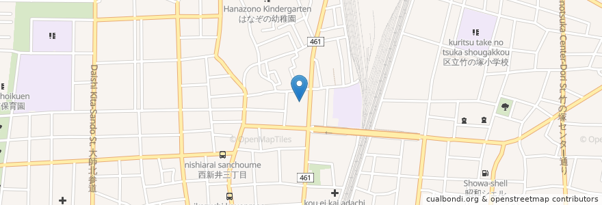 Mapa de ubicacion de ハートランド健生苑 en 일본, 도쿄도, 足立区.