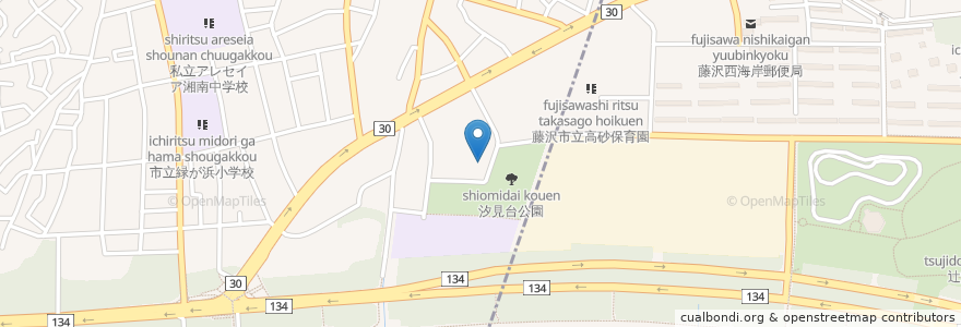 Mapa de ubicacion de ビバリー・コート茅ヶ崎 en Japan, 神奈川県, 茅ヶ崎市.