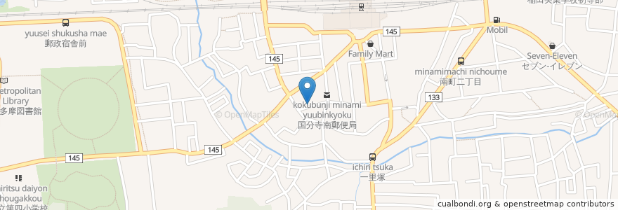 Mapa de ubicacion de ピア国分寺 en Japonya, 東京都, 国分寺市.