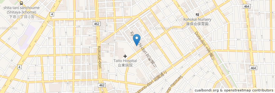 Mapa de ubicacion de フロム千束 en Japan, Tokio, 台東区.