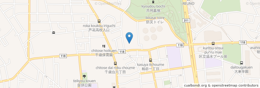 Mapa de ubicacion de ベネッセホームくらら芦花公園 en اليابان, 東京都, 世田谷区.