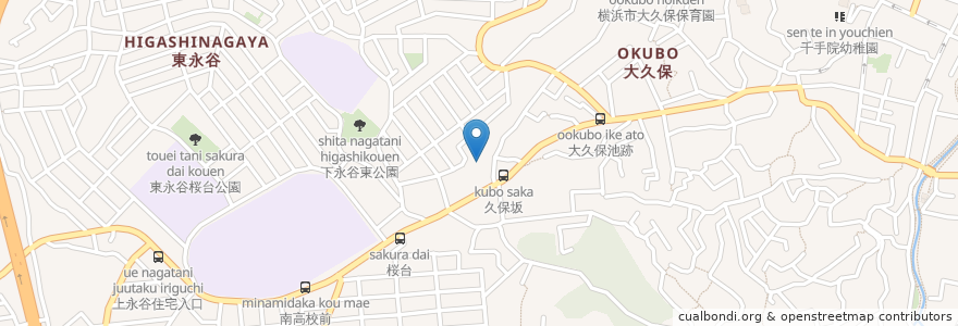 Mapa de ubicacion de ライフコミューン上大岡 en Jepun, 神奈川県, 横浜市, 港南区.