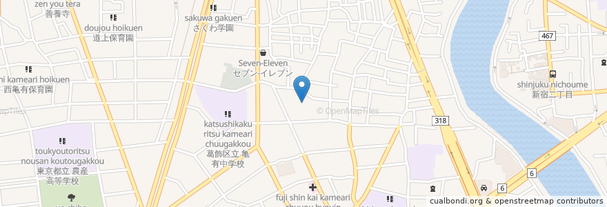 Mapa de ubicacion de ライフコミューン亀有 en 日本, 东京都/東京都, 葛飾区.