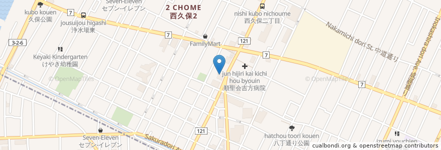Mapa de ubicacion de ライフサポートＭＥＷ en 日本, 東京都, 武蔵野市.
