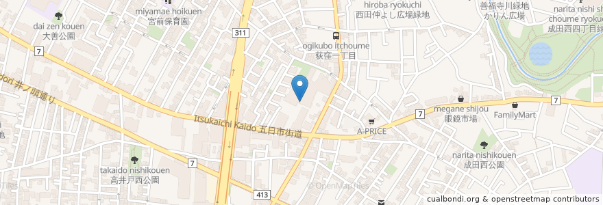 Mapa de ubicacion de ライフニクス高井戸 en Japón, Tokio, Suginami.