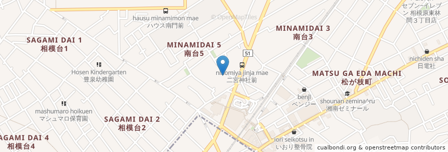 Mapa de ubicacion de レストヴィラ南台 en Giappone, Prefettura Di Kanagawa, 相模原市, 南区.