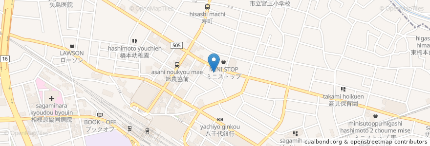 Mapa de ubicacion de レスト・ヴィラ橋本 en Jepun, 神奈川県, 相模原市, 町田市, 緑区.
