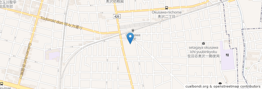 Mapa de ubicacion de ロイヤルライフ奥沢 en ژاپن, 東京都.