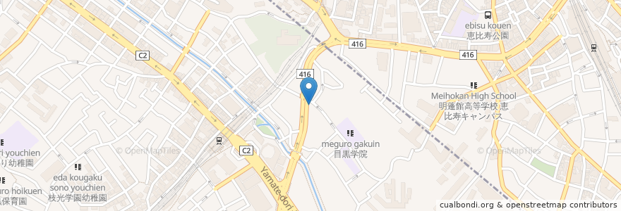 Mapa de ubicacion de ワークインゆうらいく en Japon, Tokyo, 目黒区.