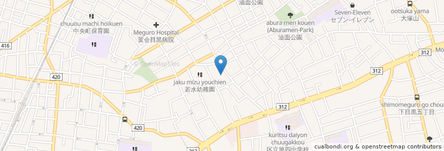 Mapa de ubicacion de ワークイン空 en Japonya, 東京都, 目黒区.