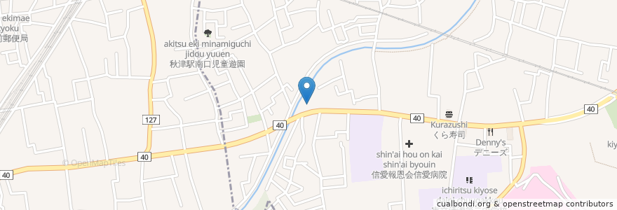 Mapa de ubicacion de ワークショップどんぐり en Japan, 東京都, 清瀬市.