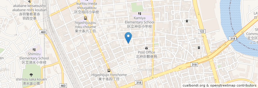 Mapa de ubicacion de ワークハウスペガサス en اليابان, 東京都, 北区.