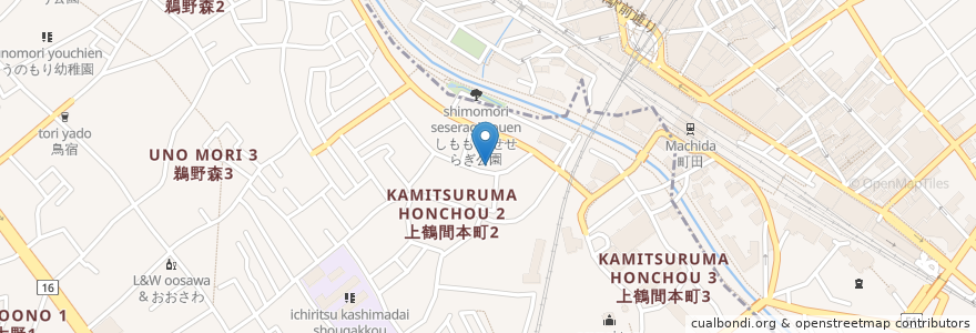 Mapa de ubicacion de ヴィンテージ．ヴィラ相模原 en 일본, 도쿄도, 相模原市, 町田市, 南区.