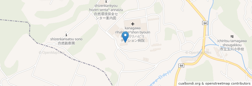 Mapa de ubicacion de 七沢療育園 en 日本, 神奈川県, 厚木市.
