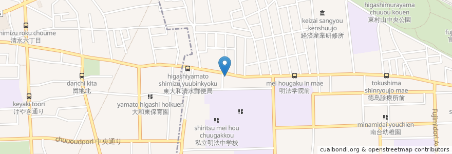 Mapa de ubicacion de 万寿園 en ژاپن, 東京都, 東村山市.