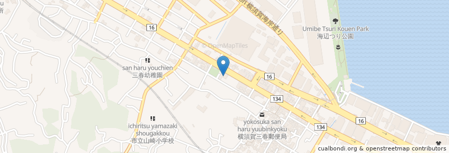 Mapa de ubicacion de 三春在宅介護支援センター en Japão, 神奈川県, 横須賀市.