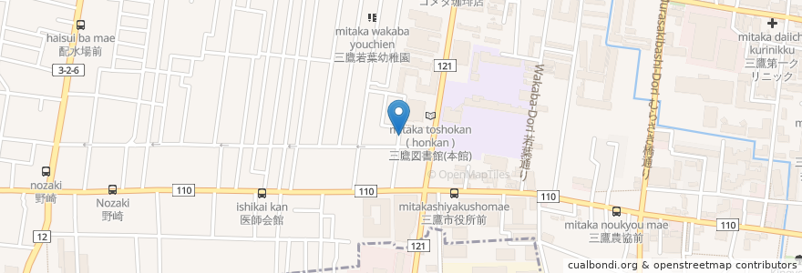 Mapa de ubicacion de 三鷹市立福祉会館在宅介護支援センター en Japão, Tóquio, 三鷹市.
