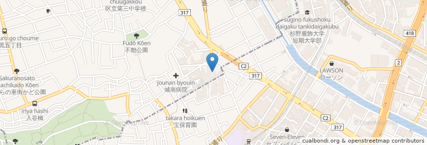 Mapa de ubicacion de 下目黒福祉工房 en Japan, Tokyo, Shinagawa.
