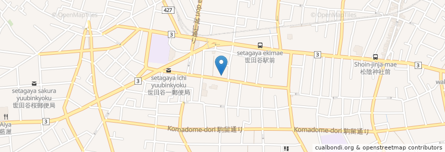 Mapa de ubicacion de 世田谷区世田谷在宅介護支援センター en Japón, Tokio, Setagaya.