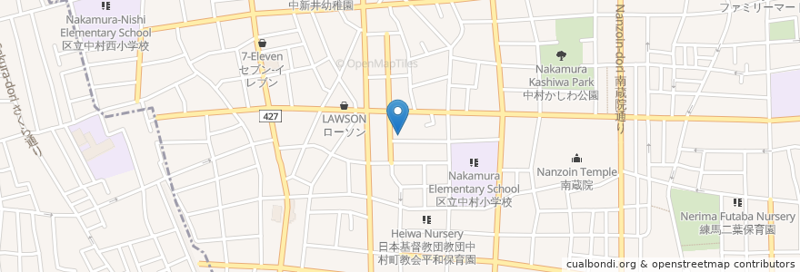 Mapa de ubicacion de 中村敬老館 en 일본, 도쿄도, 練馬区.