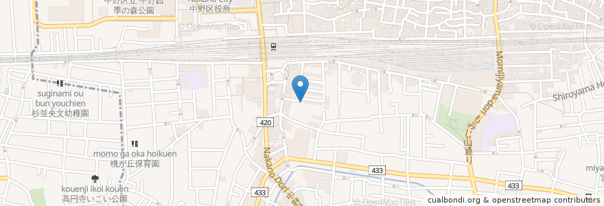 Mapa de ubicacion de 中野区立堀江高齢者福祉センター en Giappone, Tokyo, 中野区.