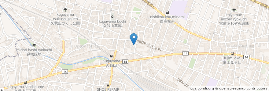 Mapa de ubicacion de 久我山敬老会館 en Japón, Tokio, Suginami.