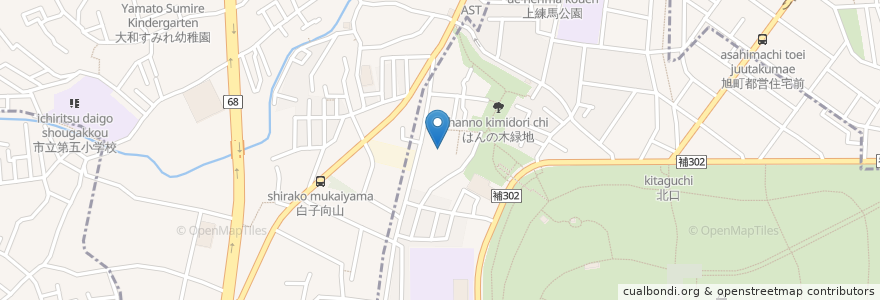 Mapa de ubicacion de 光が丘パークヴィラ en 日本, 埼玉县, 和光市, 練馬区.