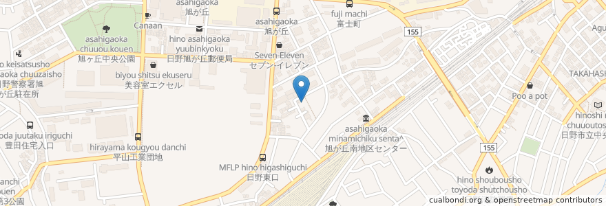 Mapa de ubicacion de 光の家鍼灸マッサージホーム en 日本, 東京都, 日野市.
