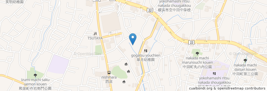 Mapa de ubicacion de 共働舎 en Japonya, 神奈川県, 横浜市, 泉区.