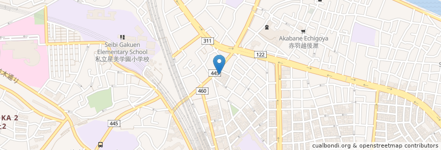 Mapa de ubicacion de 北区立赤羽在宅介護支援センター en اليابان, 東京都, 北区.