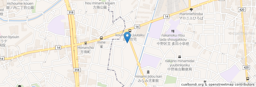 Mapa de ubicacion de 南部高齢者会館 en ژاپن, 東京都.