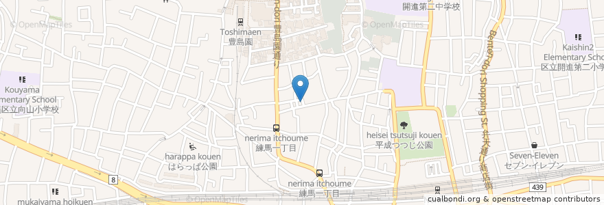 Mapa de ubicacion de 厚生文化会館敬老室 en Japan, 東京都, 練馬区.