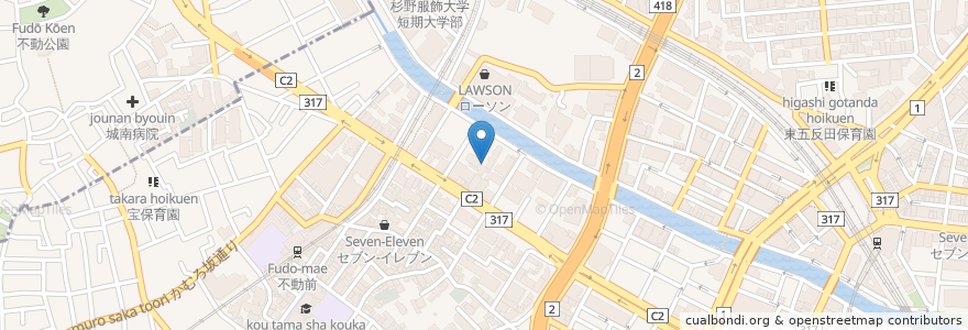 Mapa de ubicacion de 品川区立上大崎第二在宅介護支援センター en Japan, Tokio, 品川区.