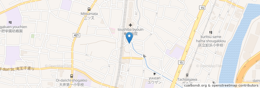 Mapa de ubicacion de 品川区立南大井第二在宅介護支援センター en Japan, Tokio, 品川区.