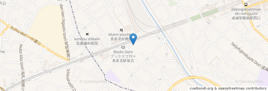 Mapa de ubicacion de 喜多見地区会館 en ژاپن, 東京都, 世田谷区.