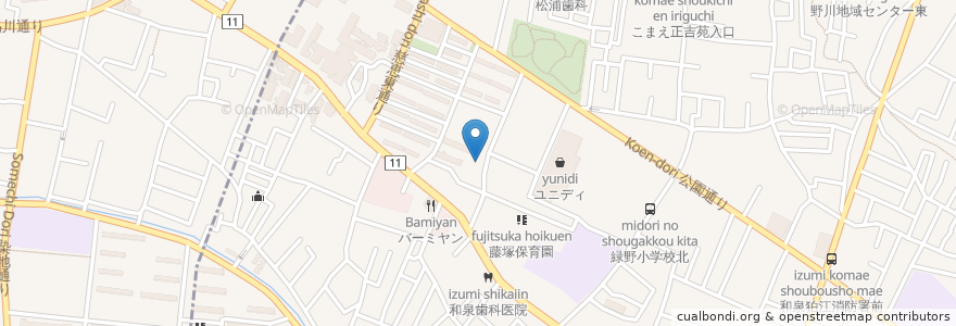 Mapa de ubicacion de 在宅介護支援センターこまえ正吉苑 en 日本, 東京都, 狛江市.