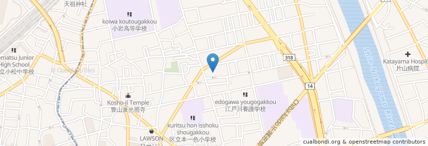 Mapa de ubicacion de 社会福祉法人江寿会 アゼリー江戸川 en 日本, 東京都, 江戸川区.
