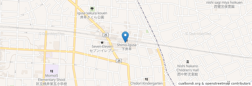 Mapa de ubicacion de 在宅介護支援センターケア２４下井草 en Giappone, Tokyo, 杉並区.
