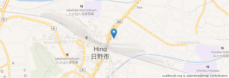 Mapa de ubicacion de 在宅介護支援センター・高幡 en Япония, Токио, Хино.