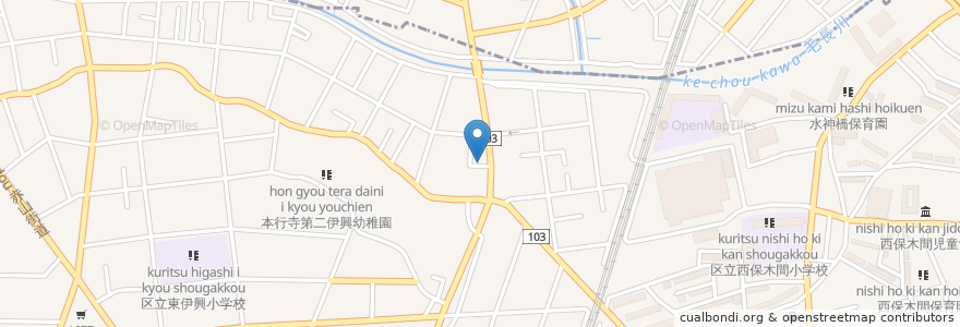 Mapa de ubicacion de 在宅介護支援センター伊興 en 日本, 東京都, 足立区.