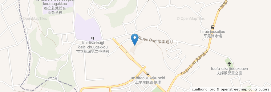 Mapa de ubicacion de 在宅介護支援センター正吉苑 en 日本, 東京都, 稲城市.