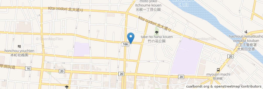 Mapa de ubicacion de 地域生活支援センターあくせす en 日本, 東京都, 八王子市.