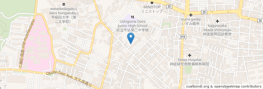 Mapa de ubicacion de 地域生活支援ホームあかとき舎 en Giappone, Tokyo, Shinjuku.