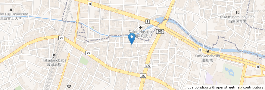 Mapa de ubicacion de 地域生活支援ホーム・おもかげ舎 en 日本, 东京都/東京都, 新宿区/新宿區.
