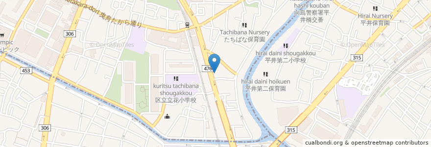 Mapa de ubicacion de 墨田区特別養護老人ホームたちばなホーム en 日本, 东京都/東京都, 墨田区.