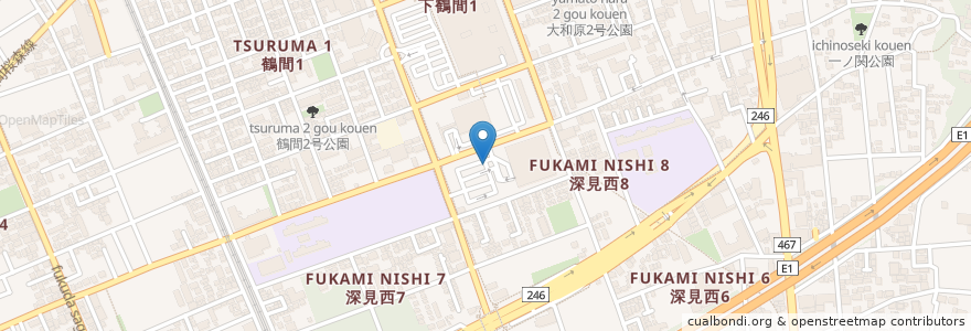 Mapa de ubicacion de 大和市立病院 en 日本, 神奈川県, 大和市.