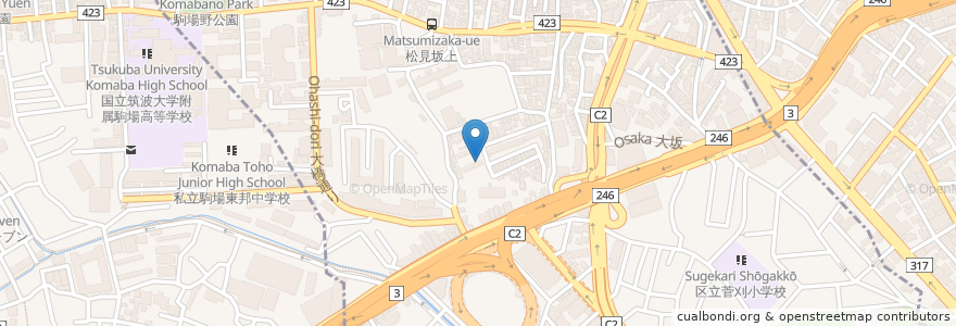 Mapa de ubicacion de 大橋老人いこいの家 en 일본, 도쿄도, 目黒区.