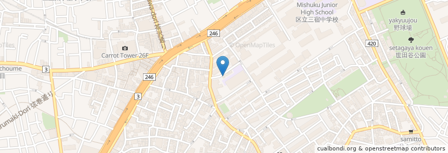 Mapa de ubicacion de 世田谷区立 太子堂区民センター en Japon, Tokyo, 世田谷区.