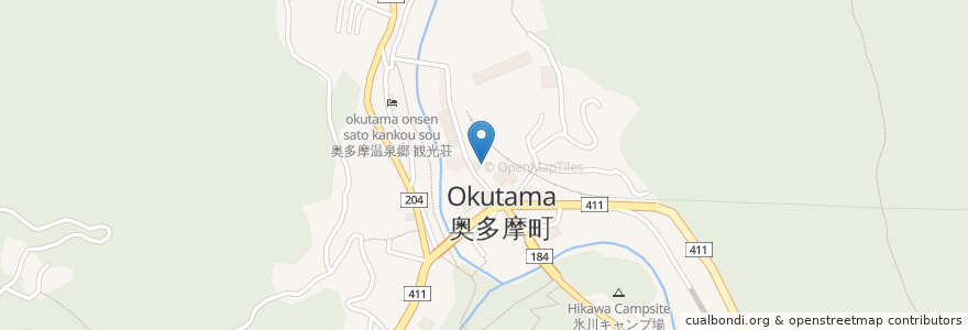 Mapa de ubicacion de 奥多摩町福祉会館 en 日本, 東京都, 西多摩郡, 奥多摩町.